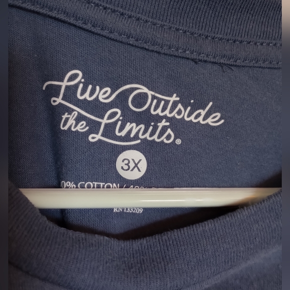 Live Outside The Limits Plus Size 3X Blue "Drama" Tshirt - Picture 2 of 4